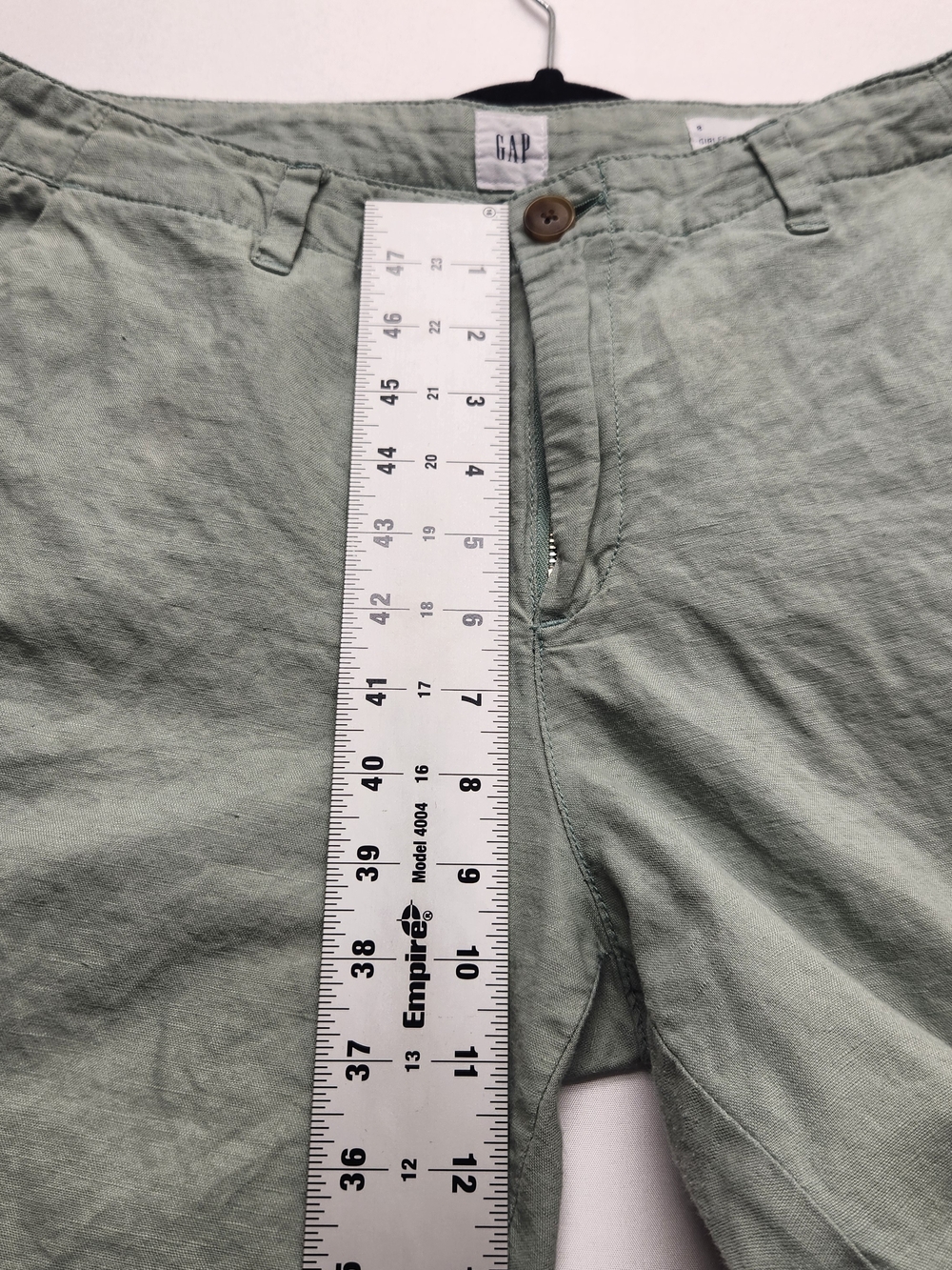 ⭐️GAP Desert Sage Linen Cotton Girlfriend Chino Pants 8 Green Minimalist Summer - Picture 3 of 11